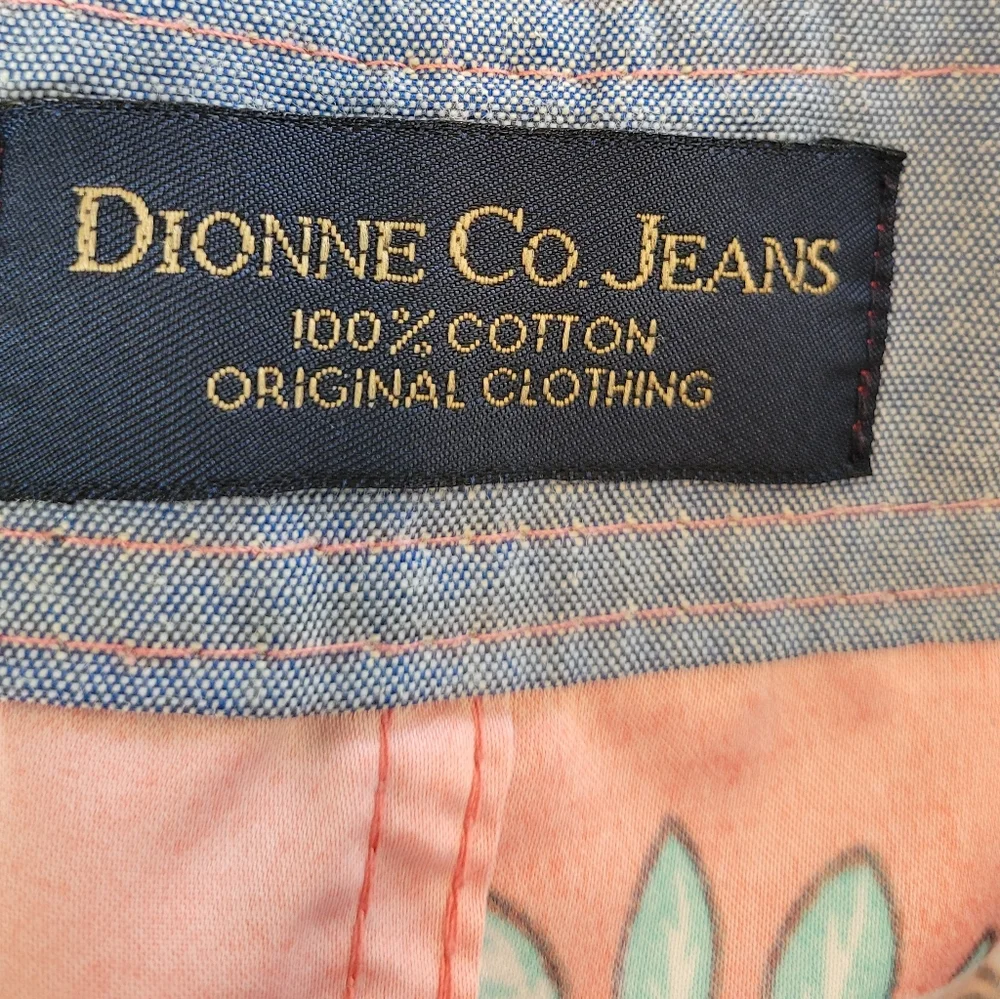 Dionne Co. Jeans Board Shorts Orange Tropical Print Pockets Drawstring  …